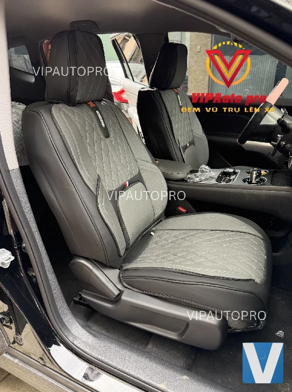 Áo ghế da Nappa VinFast Limo Green – Ghi đen (C2)